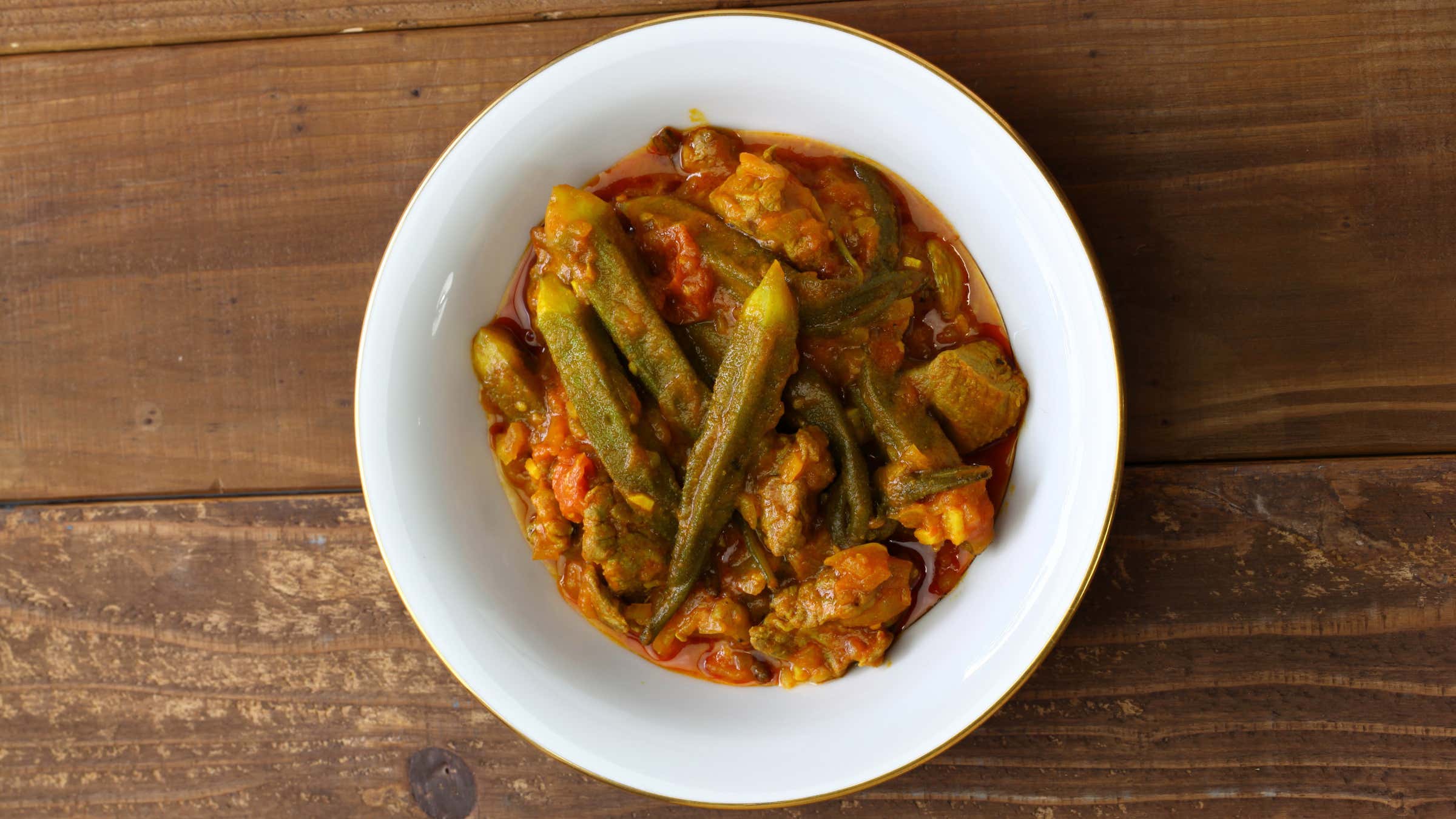 MiddleEastern Braised Okra & Tomato (Bamya)