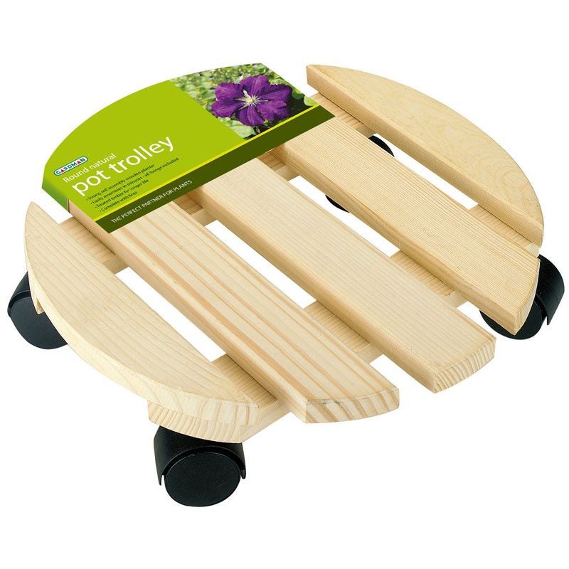 Caddy Wooden Pot Round