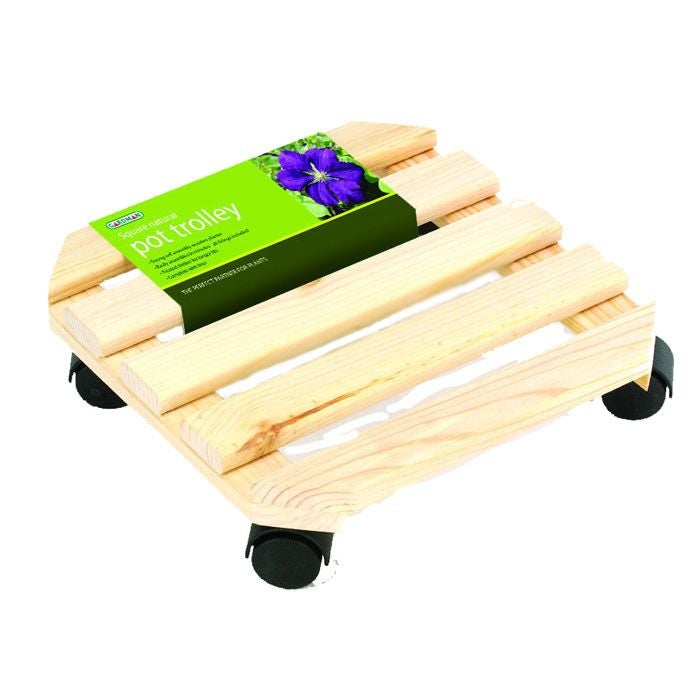 Caddy Wooden Pot Square