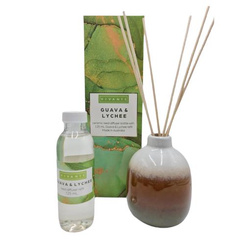 Ceramic Diffuser 145ml - Guava & Lychee