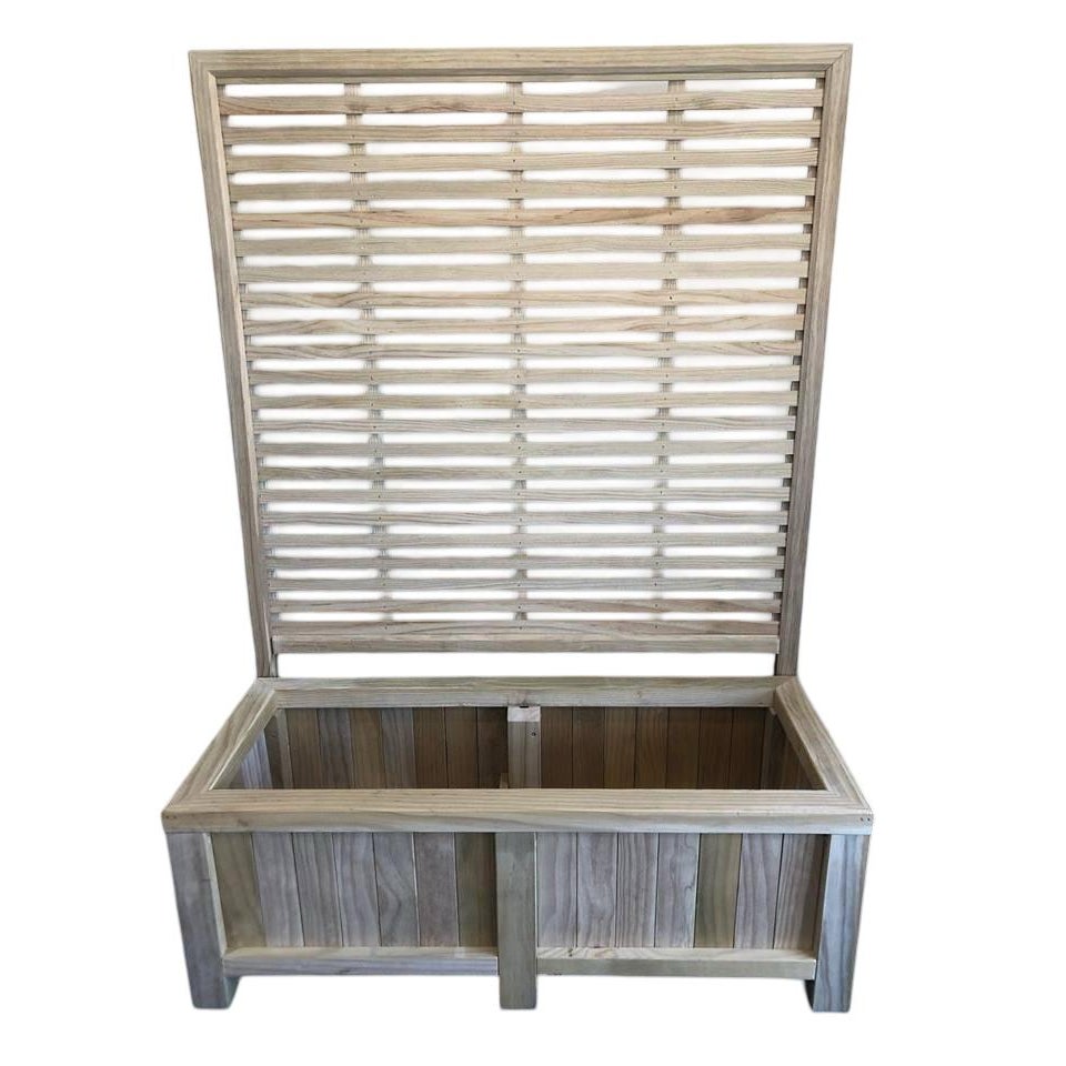 Homestead Wooden Planter With Oriental Screen