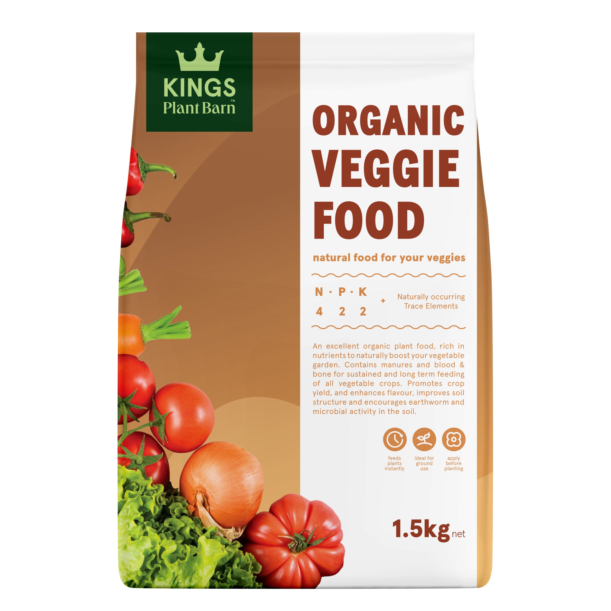 Kings Organic Veggie Food - 1.5kg