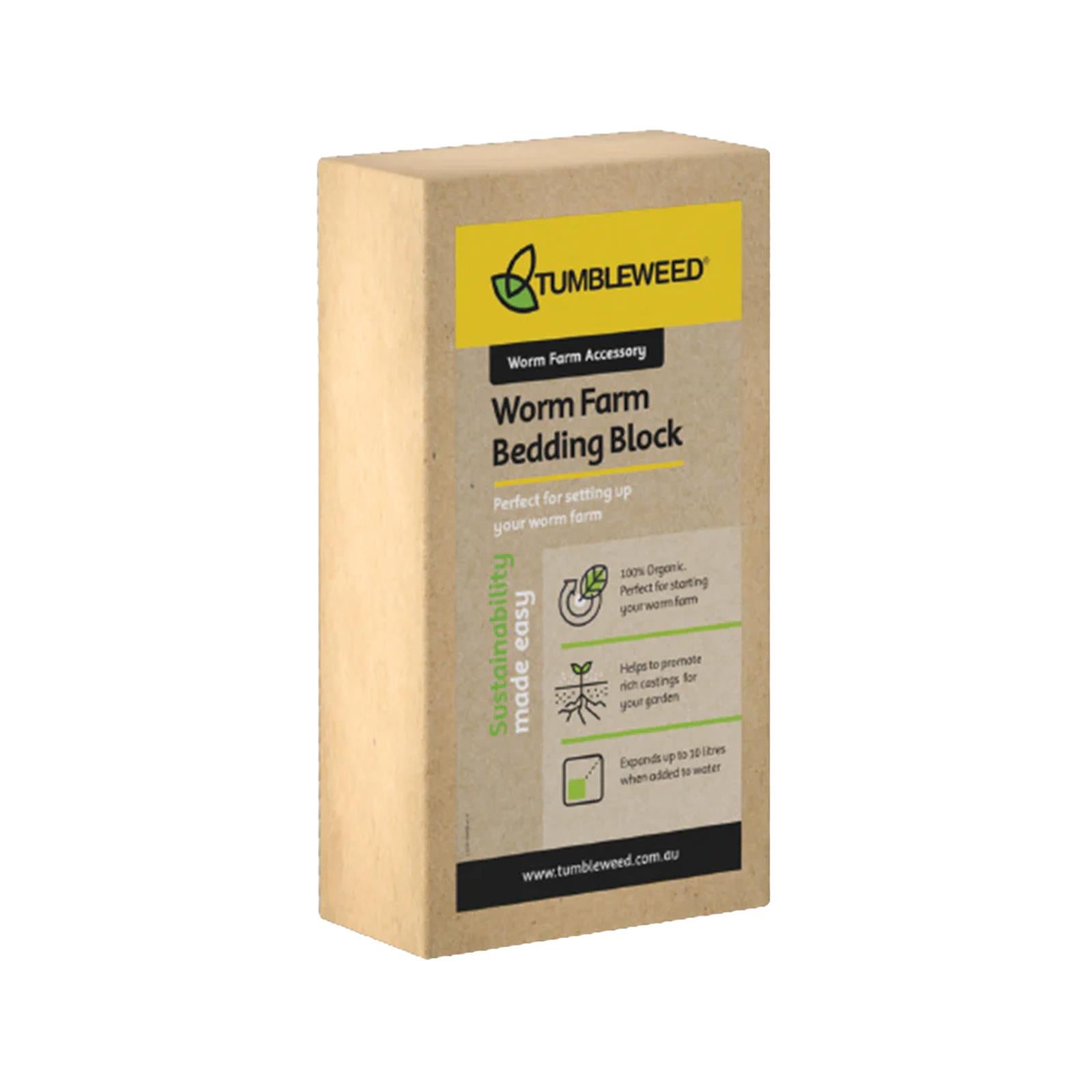 Tumbleweed Worm Farm Bedding Block