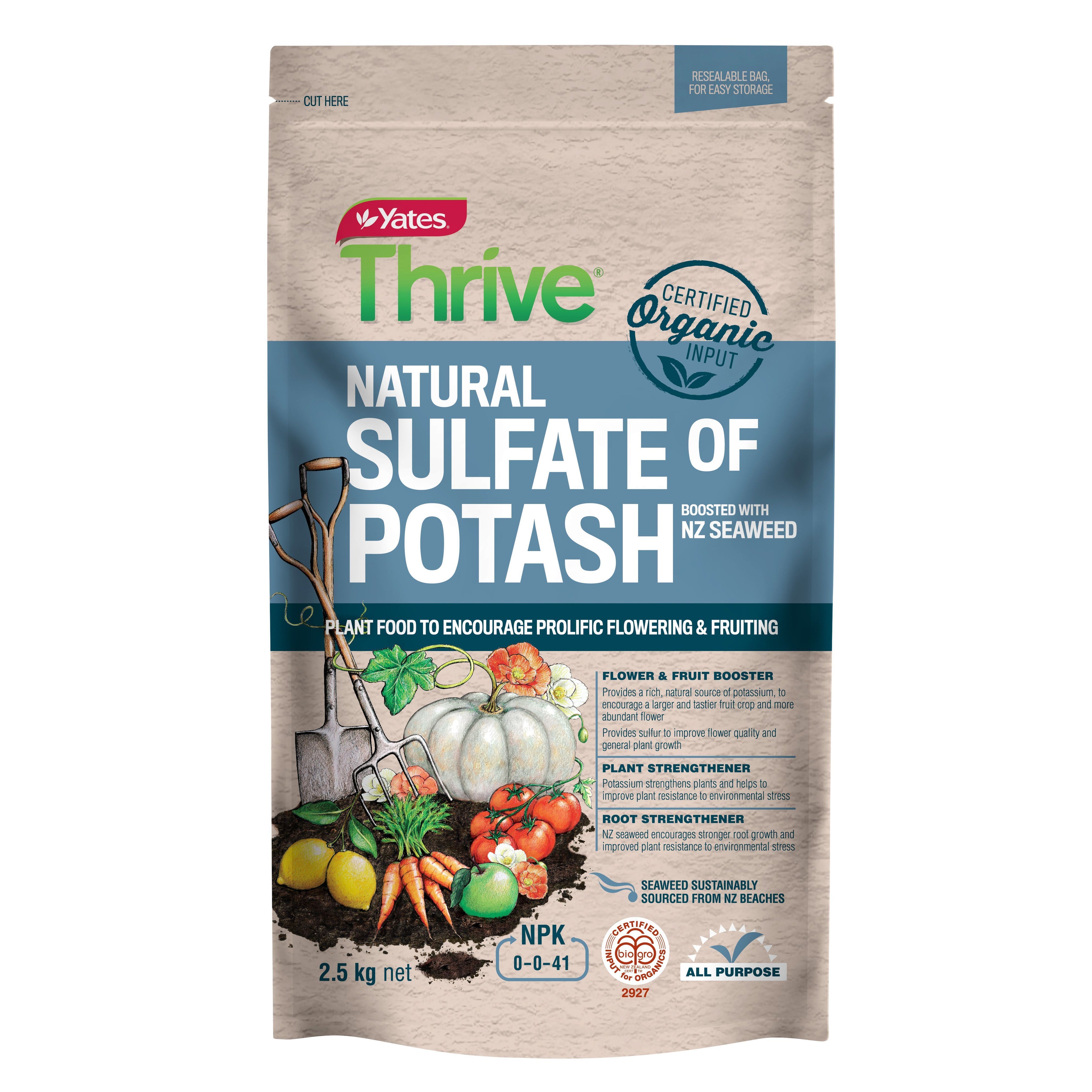 Yates Thrive Natural Sulphate Of Potash - 2.5kg